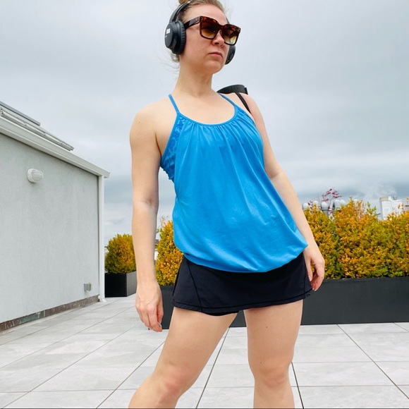 lululemon Turquoise No Limits BuiltIn Bra Tank Top Porcelaine Beachy Paisley - Picture 3 of 16